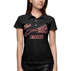 Женская рубашка поло 3D с принтом The Bang Bang Bar в Тюмени,  |  | 