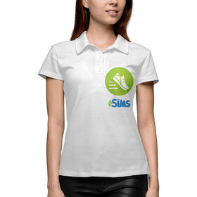 Женская рубашка поло 3D с принтом The Sims Фитнес в Белгороде,  |  | 