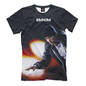 Мужская футболка 3D с принтом Eminem в Екатеринбурге, Выбор из 3-х типов ткани | <ul>
<li>Обычная ткань — интерлок, спортивный трикотаж. Плотность 140 г/м.кв. Состав: 100% полиэстер</li>
<li>Премиум ткань — джерси, мягкий трикотаж. Плотность 180 г/м.кв. Состав: 97% полиэстер, 3% эластан</li>
<li>Люкс ткань — кулирка, наиболее плотная и долговечня ткань. Плотность 210 г/м.кв. Состав: 97% полиэстер, 3% эластан</li>
</ul> | 