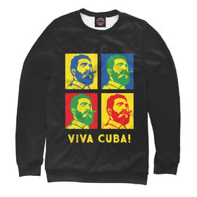 Мужской свитшот 3D с принтом Viva Cuba ,  |  | Тематика изображения на принте: 