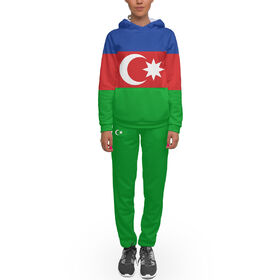 Женский спортивный костюм с принтом Азербайджан , 2 типа ткани |  | 