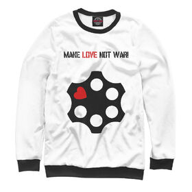 Мужской свитшот 3D с принтом Make love not war ,  |  | Тематика изображения на принте: 