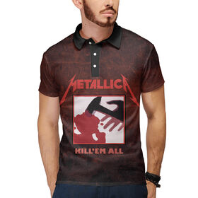 Мужское поло 3D с принтом Metallica - Kill Em All в Тюмени,  |  | 