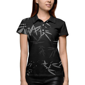 Женская рубашка поло 3D с принтом Бамбук в Петрозаводске,  |  | 