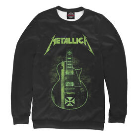 Женский свитшот 3D с принтом Gibson les paul Metallica ,  |  | 