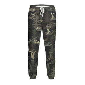 Мужские спортивные штаны с принтом Вязаный камуфляж с неприличными оленями в Тюмени,  |  | Тематика изображения на принте: 