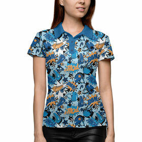 Женская рубашка поло 3D с принтом Ролики в Курске,  |  | 