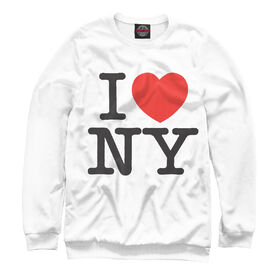 Мужской свитшот 3D с принтом I Love New York ,  |  | 