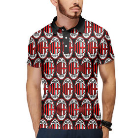 Мужская рубашка поло 3D с принтом AC Milan в Тюмени,  |  | 