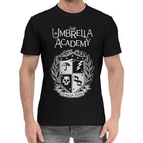 Мужская хлопковая футболка с принтом Академия Амбрелла ,  |  | 