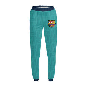 Женские спортивные штаны с принтом Барселона форма третья 19/20 в Петрозаводске,  |  | Тематика изображения на принте: 