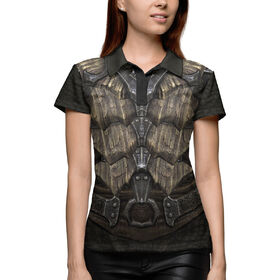Женская рубашка поло 3D с принтом Skyrim: Dragonscale Armor в Тюмени,  |  | 