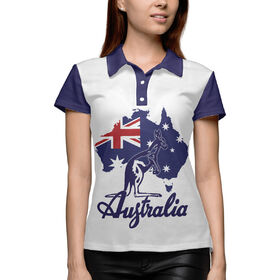 Женская рубашка поло 3D с принтом Австралия в Тюмени,  |  | 
