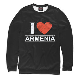 Женский свитшот 3D с принтом I Love Armenia ,  |  | 