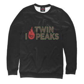 Женский свитшот 3D с принтом I Love Twin Peaks в Кировске,  |  | 