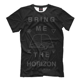 Мужская футболка 3D с принтом Bring Me The Horizon в Рязани, Выбор из 3-х типов ткани | <ul>
<li>Обычная ткань — интерлок, спортивный трикотаж. Плотность 140 г/м.кв. Состав: 100% полиэстер</li>
<li>Премиум ткань — джерси, мягкий трикотаж. Плотность 180 г/м.кв. Состав: 97% полиэстер, 3% эластан</li>
<li>Люкс ткань — кулирка, наиболее плотная и долговечня ткань. Плотность 210 г/м.кв. Состав: 97% полиэстер, 3% эластан</li>
</ul> | 