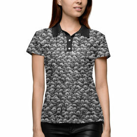 Женская рубашка поло 3D с принтом Надоедливые собаки в Курске,  |  | 