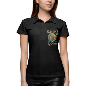 Женская рубашка поло 3D с принтом Гагарин СССР ,  |  | 