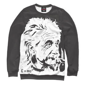 Мужской свитшот 3D с принтом Альберт Эйнштейн / Albert Einstein ,  |  | 