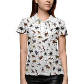 Женская рубашка поло 3D с принтом Мечта арахнофоба ,  |  | 