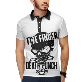 Мужское поло 3D с принтом Five Finger Death Punch в Кировске,  |  | Тематика изображения на принте: 