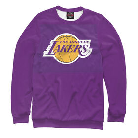 Мужской свитшот 3D с принтом Lakers purple ,  |  | Тематика изображения на принте: 