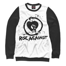 Женский свитшот 3D с принтом Rise Against в Санкт-Петербурге,  |  | 