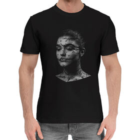 Мужская хлопковая футболка с принтом Мыслитель в Тюмени,  |  | 