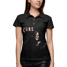 Женская рубашка поло 3D с принтом The Cure. Robert Smith ,  |  | 