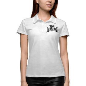 Женская рубашка поло 3D с принтом Hardcore Lion ,  |  | 