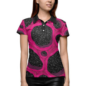 Женская рубашка поло 3D с принтом Озоновые дыры в Новосибирске,  |  | 