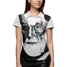 Женская рубашка поло 3D с принтом Фрейд в Белгороде,  |  | Тематика изображения на принте: 