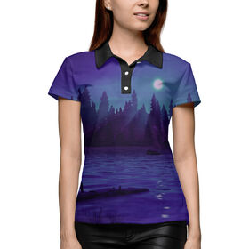 Женская рубашка поло 3D с принтом The Firewatch в Кировске,  |  | 