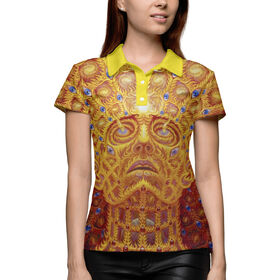 Женская рубашка поло 3D с принтом ФАНТАЗИ ГЛАЗ в Новосибирске,  |  | Тематика изображения на принте: 