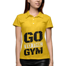 Женское поло 3D с принтом Go to the Gym ,  |  | 