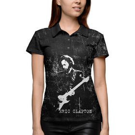 Женская рубашка поло 3D с принтом Eric Clapton в Курске,  |  | 