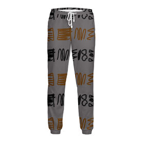 Мужские спортивные штаны с принтом Узоры Майя ,  |  | Тематика изображения на принте: 