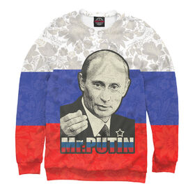 Мужской свитшот 3D с принтом Президент России в Петрозаводске,  |  | 