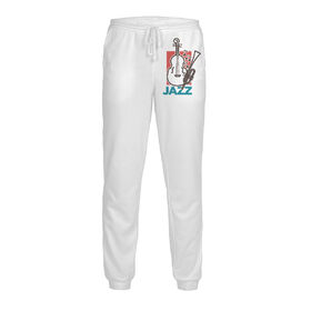 Мужские спортивные штаны с принтом Jazz ,  |  | Тематика изображения на принте: 