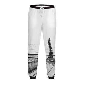 Мужские спортивные штаны с принтом Промышленный пейзаж в Курске,  |  | 