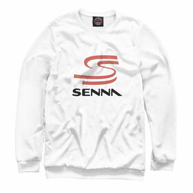 Мужской свитшот 3D с принтом Senna Logo в Новосибирске,  |  | Тематика изображения на принте: 