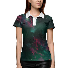 Женская рубашка поло 3D с принтом Звёздный путь ,  |  | 