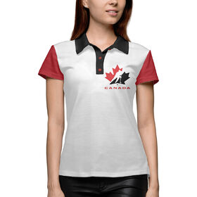 Женская рубашка поло 3D с принтом Канада в Курске,  |  | 