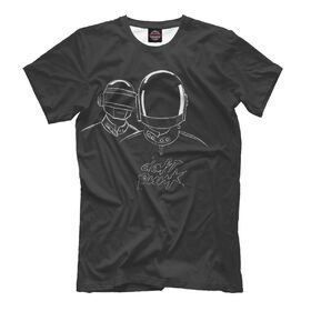 Мужская футболка 3D с принтом Daft Punk в Санкт-Петербурге, Выбор из 3-х типов ткани | <ul>
<li>Обычная ткань — интерлок, спортивный трикотаж. Плотность 140 г/м.кв. Состав: 100% полиэстер</li>
<li>Премиум ткань — джерси, мягкий трикотаж. Плотность 180 г/м.кв. Состав: 97% полиэстер, 3% эластан</li>
<li>Люкс ткань — кулирка, наиболее плотная и долговечня ткань. Плотность 210 г/м.кв. Состав: 97% полиэстер, 3% эластан</li>
</ul> | Тематика изображения на принте: 