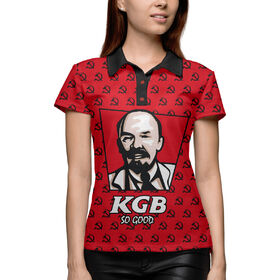Женская рубашка поло 3D с принтом KGB So Good в Курске,  |  | 