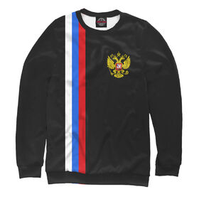 Мужской свитшот 3D с принтом Флаг и герб России / Line Collection в Кировске,  |  | Тематика изображения на принте: 
