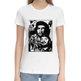 Женская хлопковая футболка с принтом Че Гевара в Кировске,  |  | 
