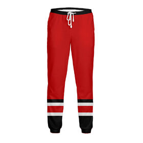 Мужские спортивные штаны с принтом Каролина Харрикейнз (форма) в Курске,  |  | Тематика изображения на принте: 