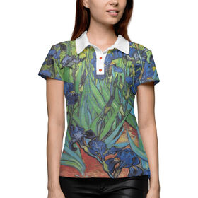 Женская рубашка поло 3D с принтом Винсент Ван Гог ,  |  | Тематика изображения на принте: 