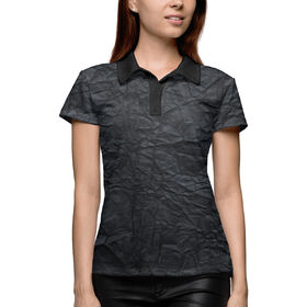 Женская рубашка поло 3D с принтом Черная бумага в Тюмени,  |  | 